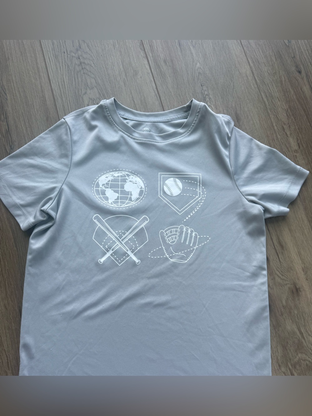 boys All in Motion gray baseball shirt - M (8)